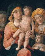 Andrea Mantegna The Madonna and Child with Saints Joseph, Elizabeth, and John the Baptist, distemper France oil painting artist